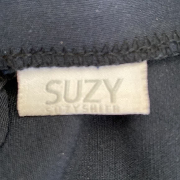 Navy Blue Slimline Midi Skirt with back kick slit - Picture 8 of 8